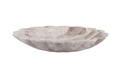 Luxusbetten24 Averelle Schale Marmor Braun Blumenförmig
