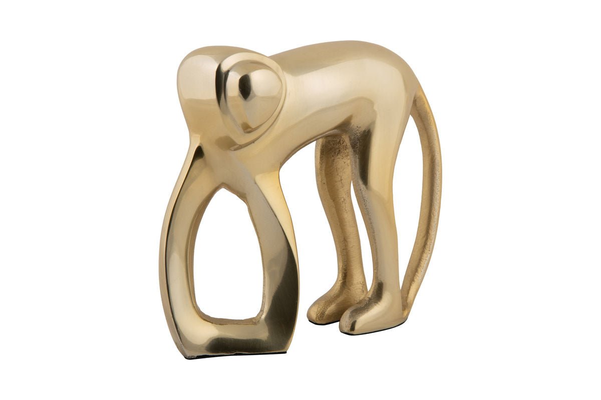 Statue „Simio“ – Metallfigur in Goldoptik