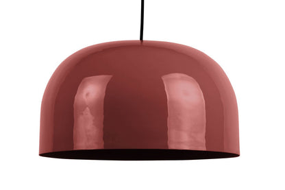 Luxusbetten24 Oslo Pendelleuchte Dome-Emaille Weinrot Für Wohnbereich Modern