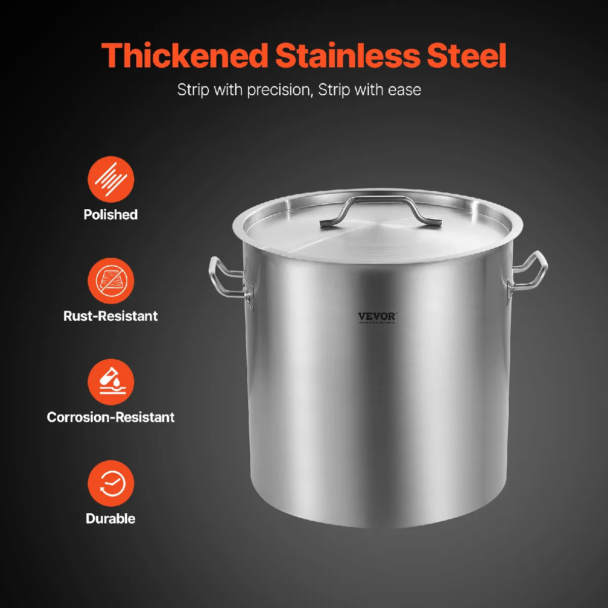 Marmite Inox 40.5cm Vevor Argent MKR00022438846