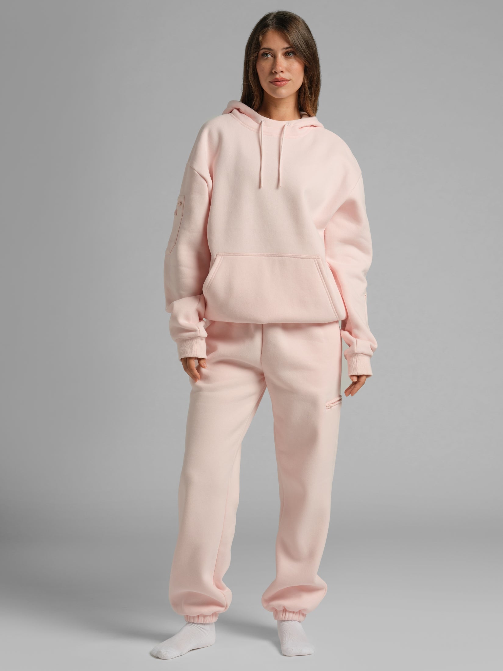 Comfrt Airplane Mode Travel Hoodie mit integrierter Augenmaske