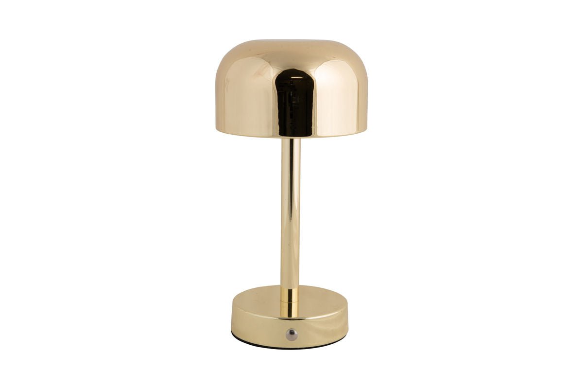Luxusbetten24 Lumé Tischlampe – Moderner LED-Stil in Gold & Silber