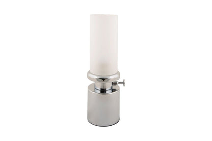 Luxusbetten24 Eldra Tischlampe mit LED in Modernem Chrom