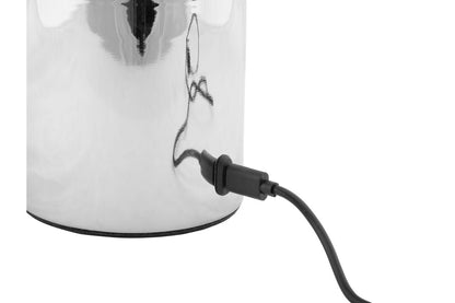 Luxusbetten24 Eldra Tischlampe mit LED in Modernem Chrom