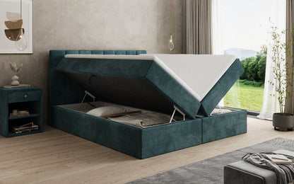 Luxusbetten24 Sofia Boxspringbett Cord mit Stauraum
