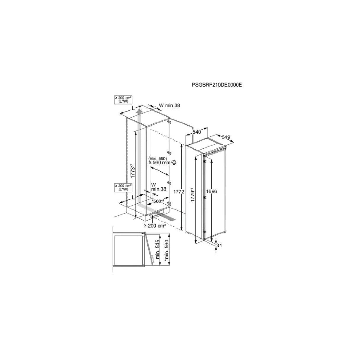 Electrolux KUN7NE18S Congelador 212 L No Frost Puerta Reversible