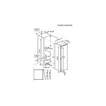 Electrolux KUN7NE18S Congelador 212 L No Frost Puerta Reversible