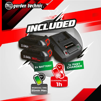 Elem Cortacésped Technic Kit Eléctrico con Bordes 20V