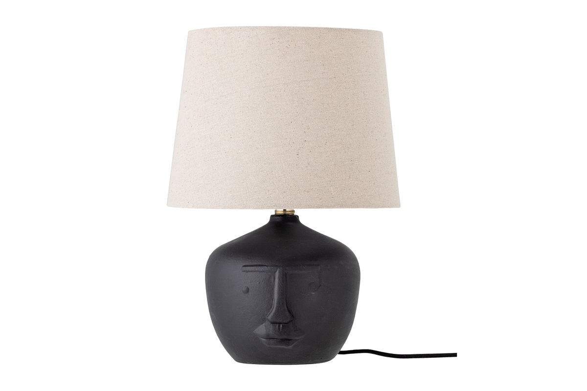 Luxusbetten24 Balinese Tischlampe Modern Stil Schwarz Matt