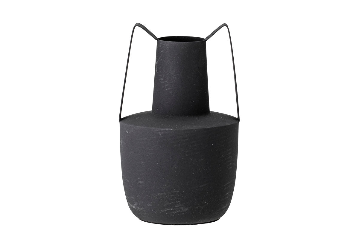 Darmare Schwarze Metallvase – Moderne Elegantes Zeitloses Design Wohnaccessoire