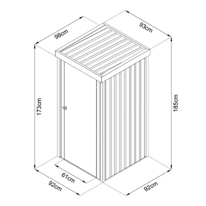 Axi House Hector Armario de Jardín 0.98×0.93×1.85 m Gris Anthracite