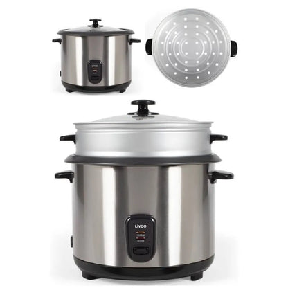 Livoo Arrocera Eléctrica Inox 2,8 L con Vapor y Mantención