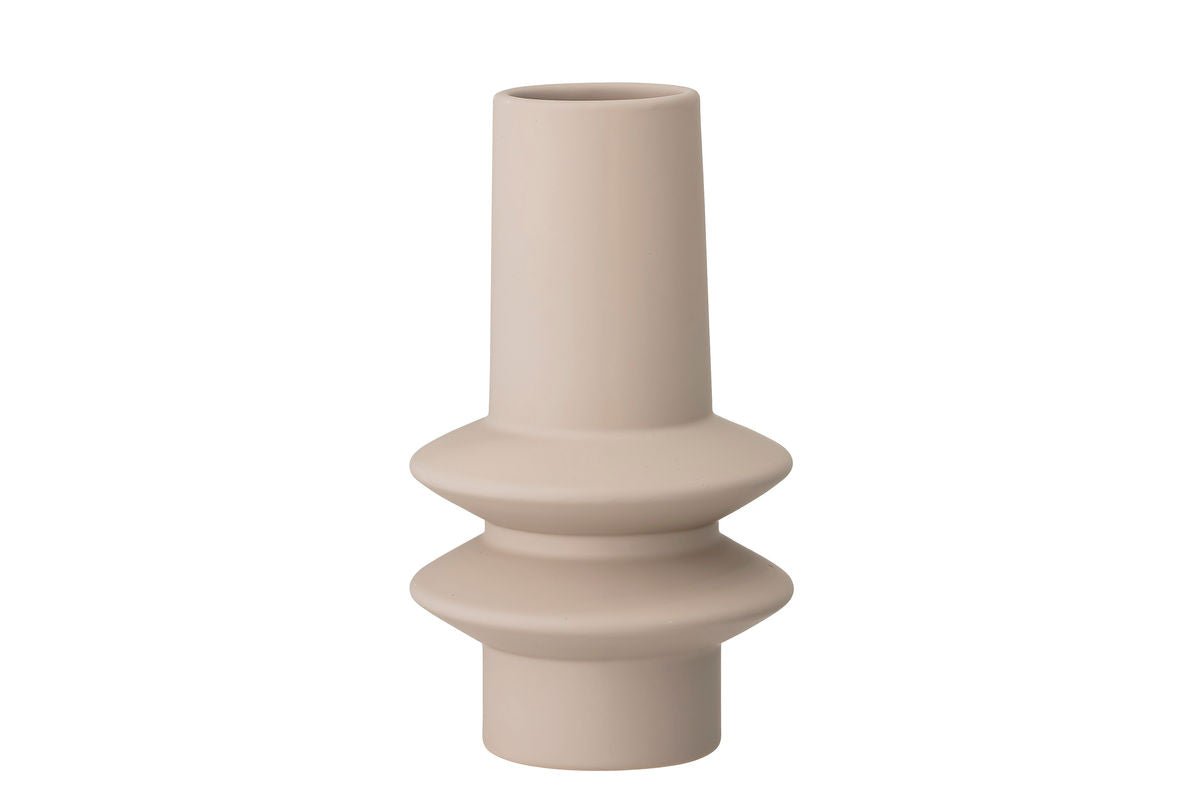 Luxusbetten24 Ismar Vase aus Hellem Steingut