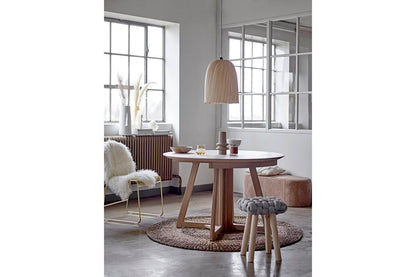 Luxusbetten24 Ismar Vase aus Hellem Steingut
