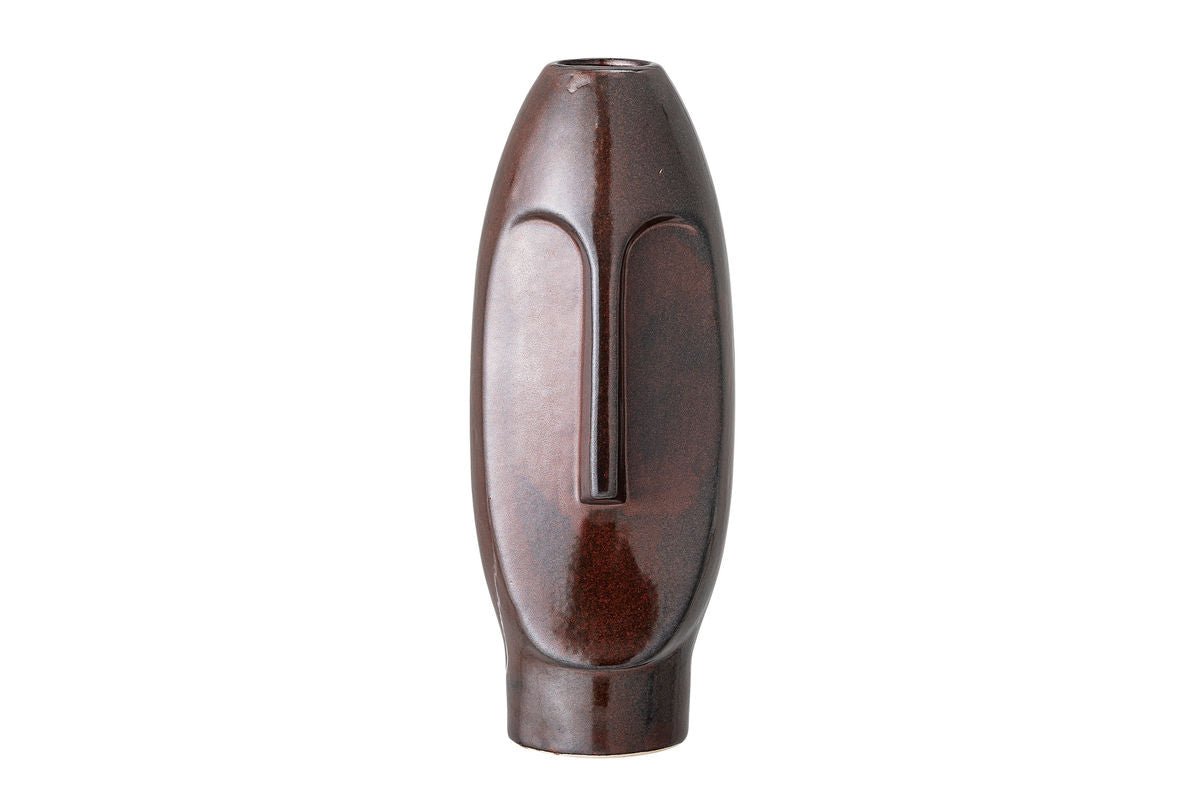 Luxusbetten24 Designvase Terra Skulpt Braune Steingut Vase Wohnzimmer