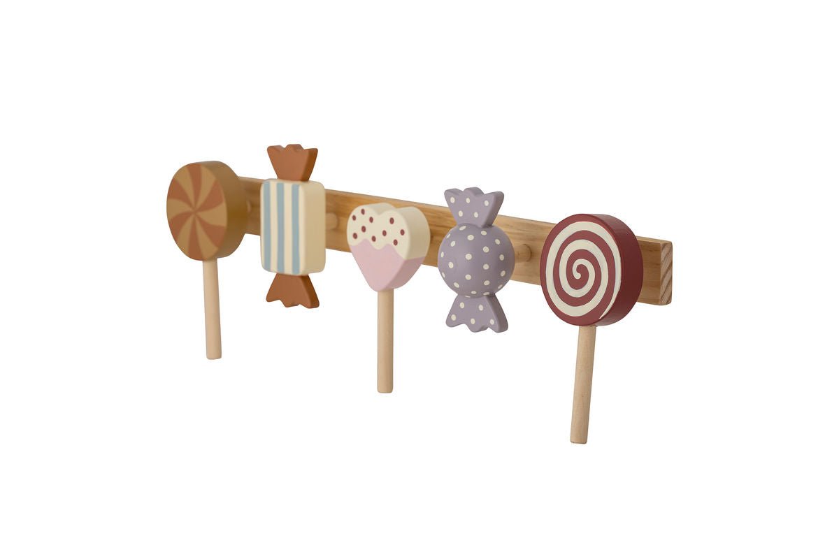 Kinder Garderobe Haily aus Kiefernholz mit Bonbon Design Bunt