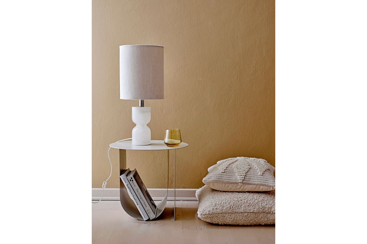 Luxusbetten24 Niko Beistelltisch, Minimalistisches Design, Beige, Wohnzimmer