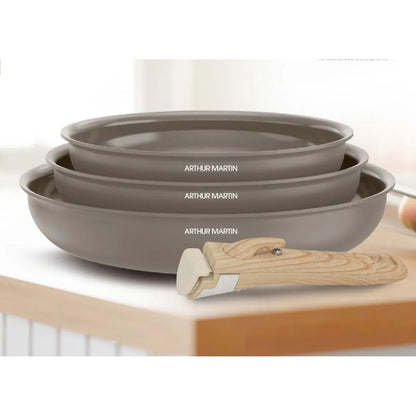 Set de 3 Poêles Arthur Martin Taupe MKR00013156738
