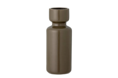 Dekorative Handgemachte Vase "Greenrusti" – Dunkelgrünes Steingut
