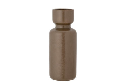 Dekorative Handgemachte Vase "Greenrusti" – Dunkelgrünes Steingut