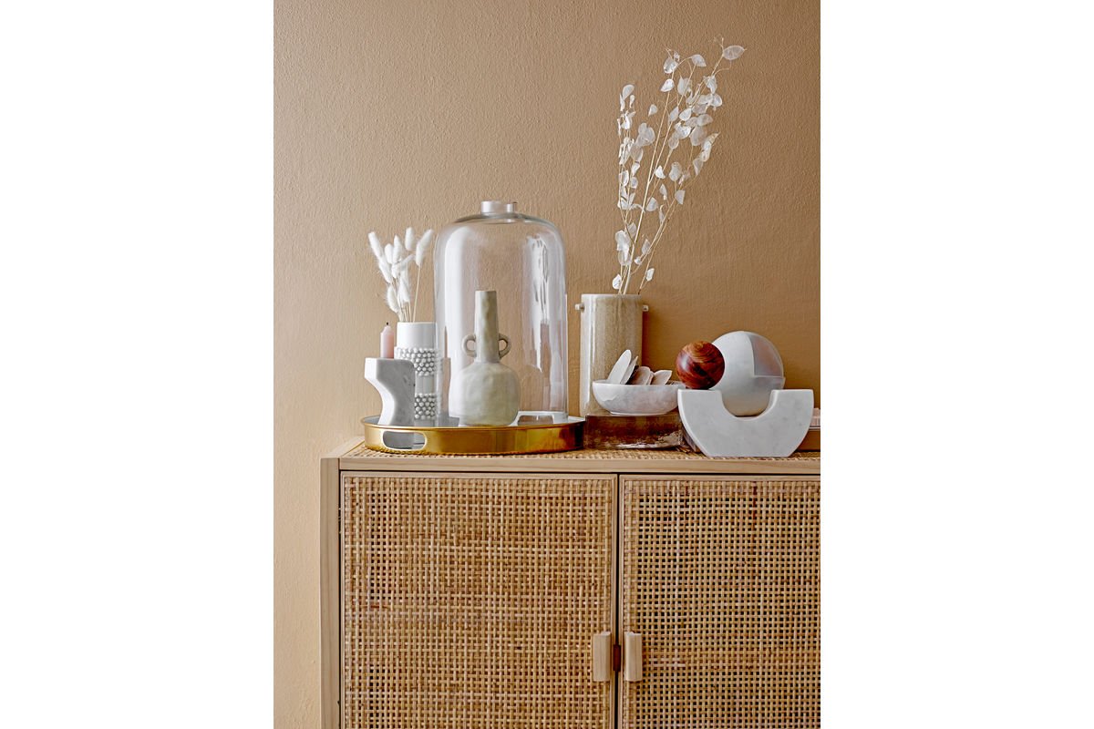 Vase "Snow" – Weiße Steingutvase