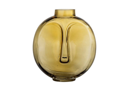 Vase "DAIFU" – Gelbbraune Glasvase