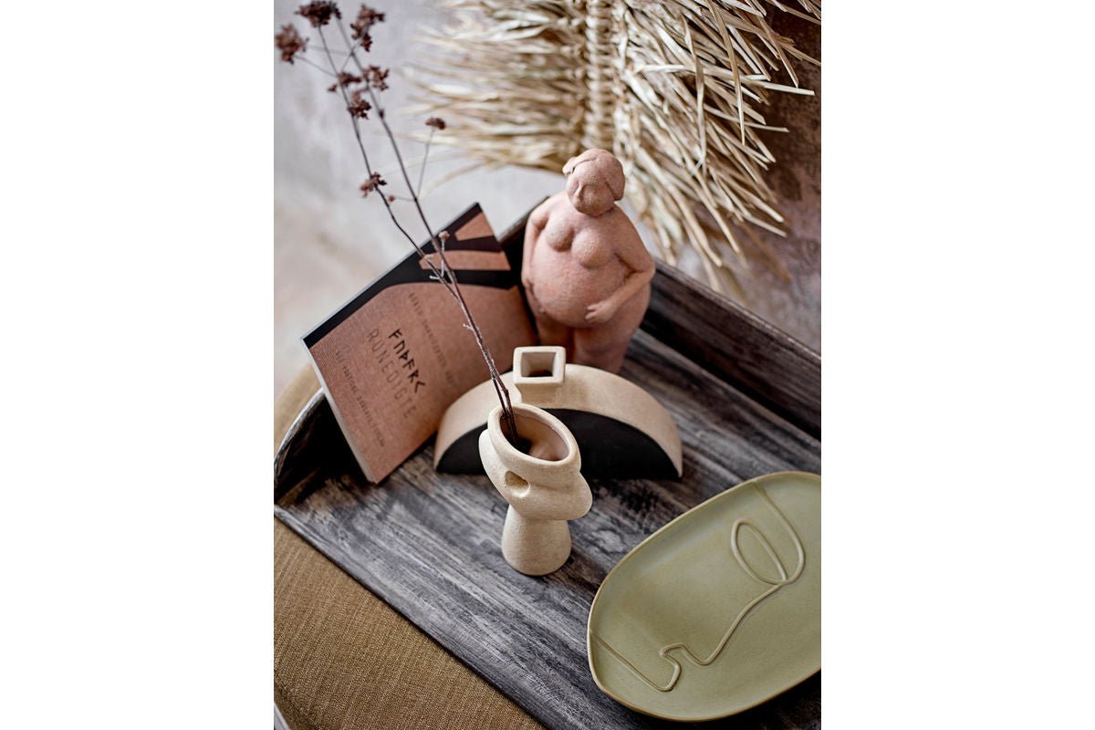 Bloomingville Vase Combo 3er Set aus Schwarzer Terrakotta