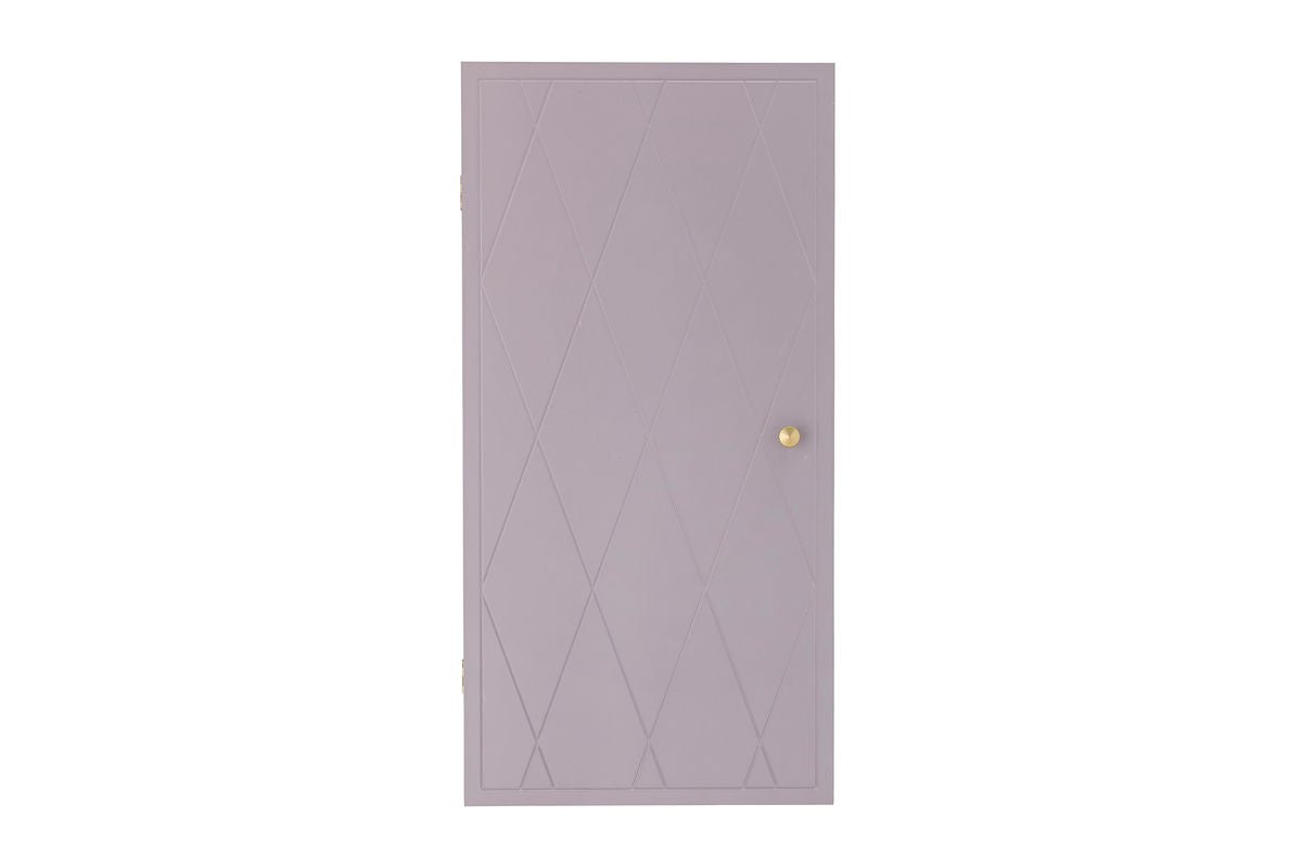 Luxusbetten24 Wandschrank Lana Violett Holz Kabinett mit Messinggriff Musterfront