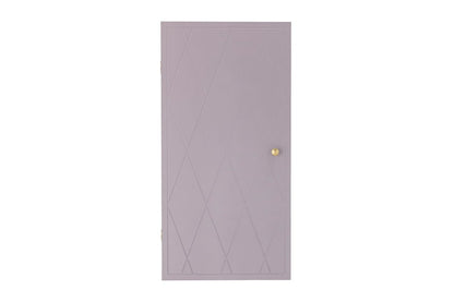 Luxusbetten24 Wandschrank Lana Violett Holz Kabinett mit Messinggriff Musterfront
