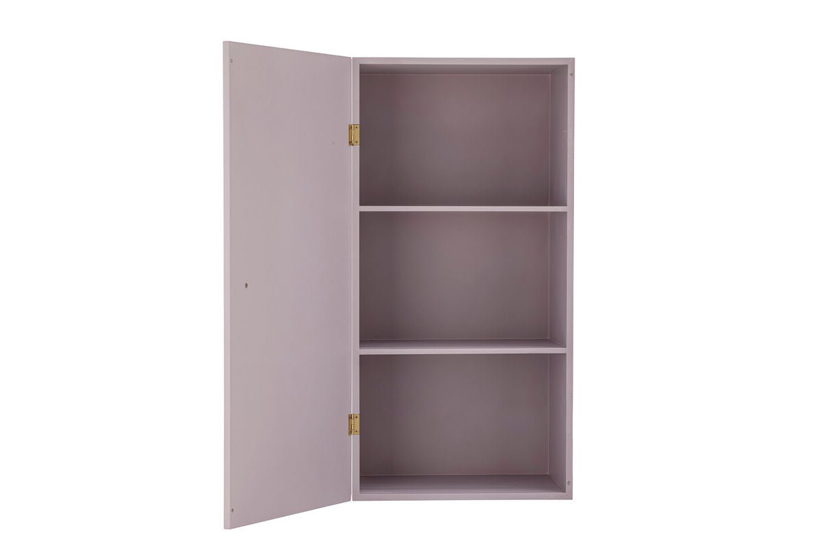 Luxusbetten24 Wandschrank Lana Violett Holz Kabinett mit Messinggriff Musterfront
