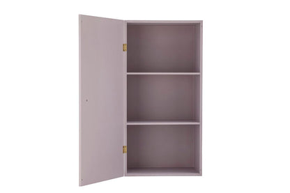 Luxusbetten24 Wandschrank Lana Violett Holz Kabinett mit Messinggriff Musterfront