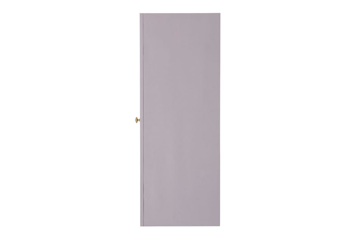 Luxusbetten24 Wandschrank Lana Violett Holz Kabinett mit Messinggriff Musterfront