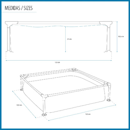 Piscine Tubulaire Carrée Bestway My First Frame Pool MKR00014192994
