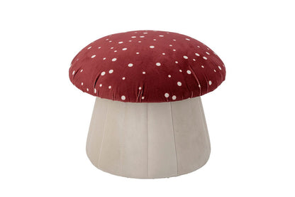 Luxusbetten24 Fernando Mini Kinderhocker Pilz Rot-Weiß Kinderzimmer Design