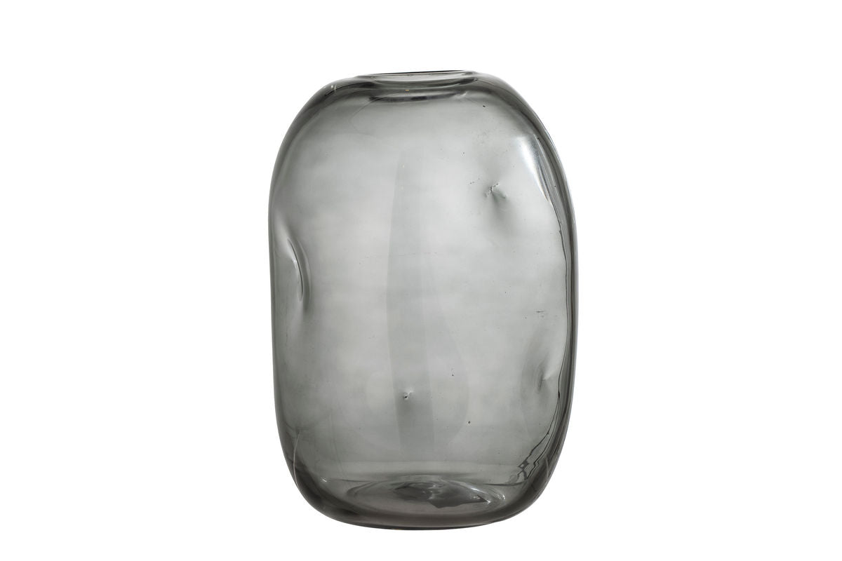 Alvara Strukturglas Vase in Grau – Modernes Design Wohnaccessoire