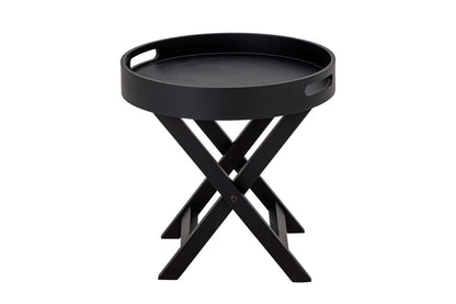 Luxusbetten24 Sora Beistelltisch Holztablett Modern Elegantes Schwarz