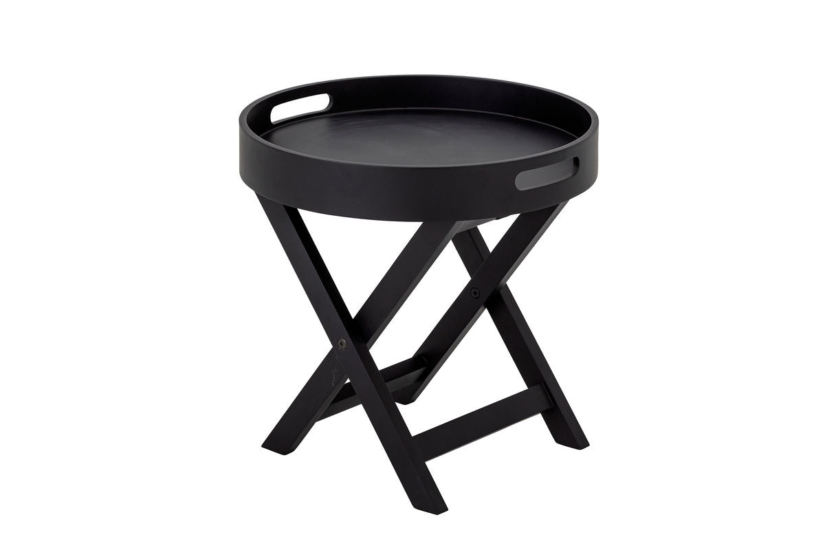 Luxusbetten24 Sora Beistelltisch Holztablett Modern Elegantes Schwarz