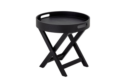 Luxusbetten24 Sora Beistelltisch Holztablett Modern Elegantes Schwarz