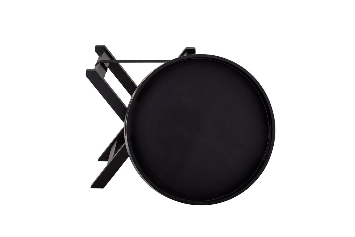 Luxusbetten24 Sora Beistelltisch Holztablett Modern Elegantes Schwarz