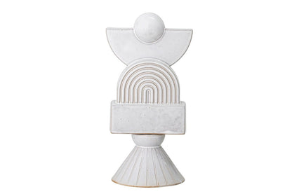 Luxusbetten24 Svalen Skulptur Designobjekt aus Steingut, Weiß, Dekorativ