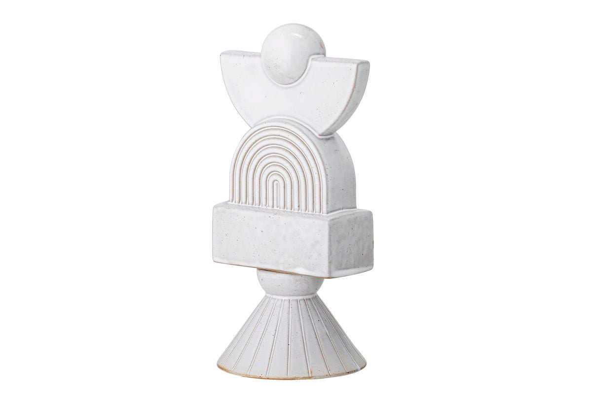 Luxusbetten24 Svalen Skulptur Designobjekt aus Steingut, Weiß, Dekorativ