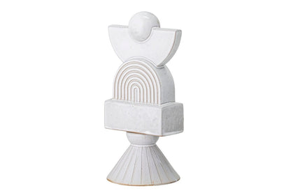 Luxusbetten24 Svalen Skulptur Designobjekt aus Steingut, Weiß, Dekorativ