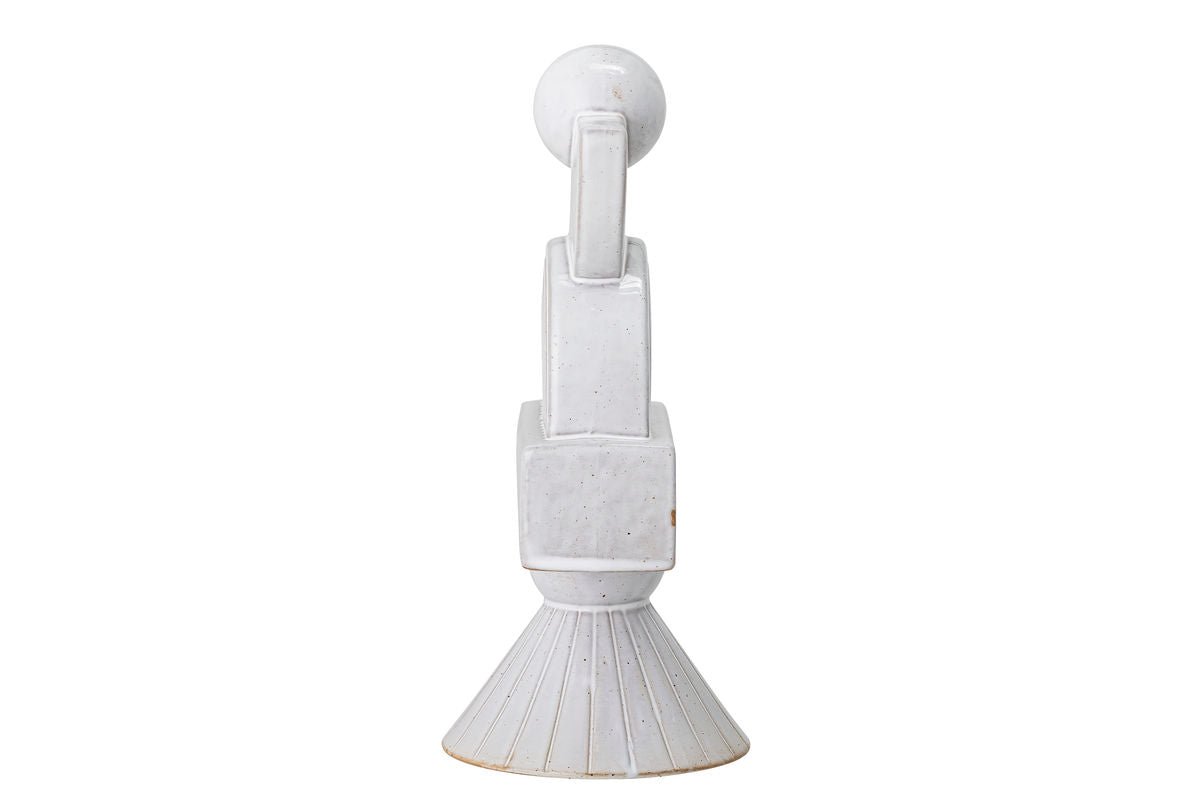 Luxusbetten24 Svalen Skulptur Designobjekt aus Steingut, Weiß, Dekorativ