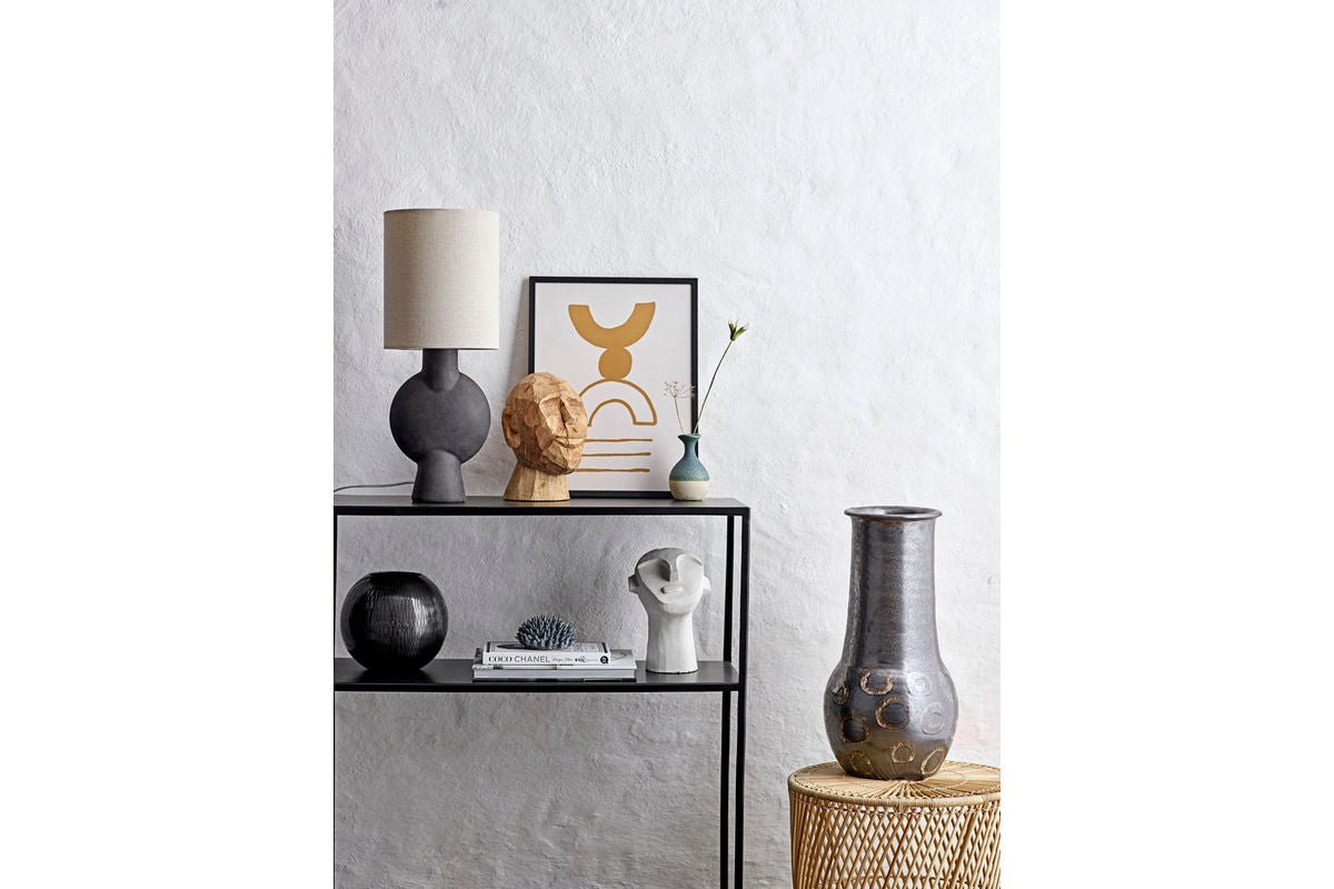 Savage Tischlampe Matt Schwarz Terrakotta Design Modern Leuchte
