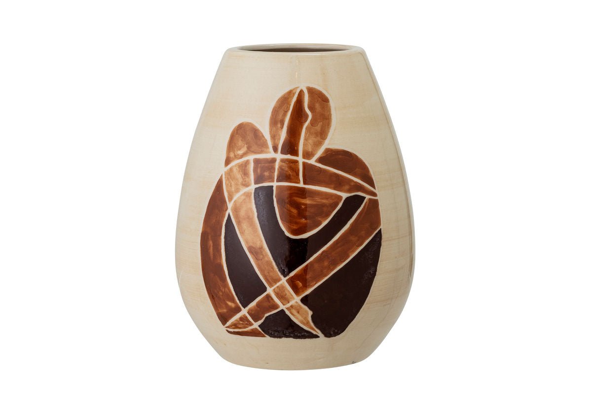 Luxusbetten24 JONI Dekorative Vase aus Bemaltem Steingut