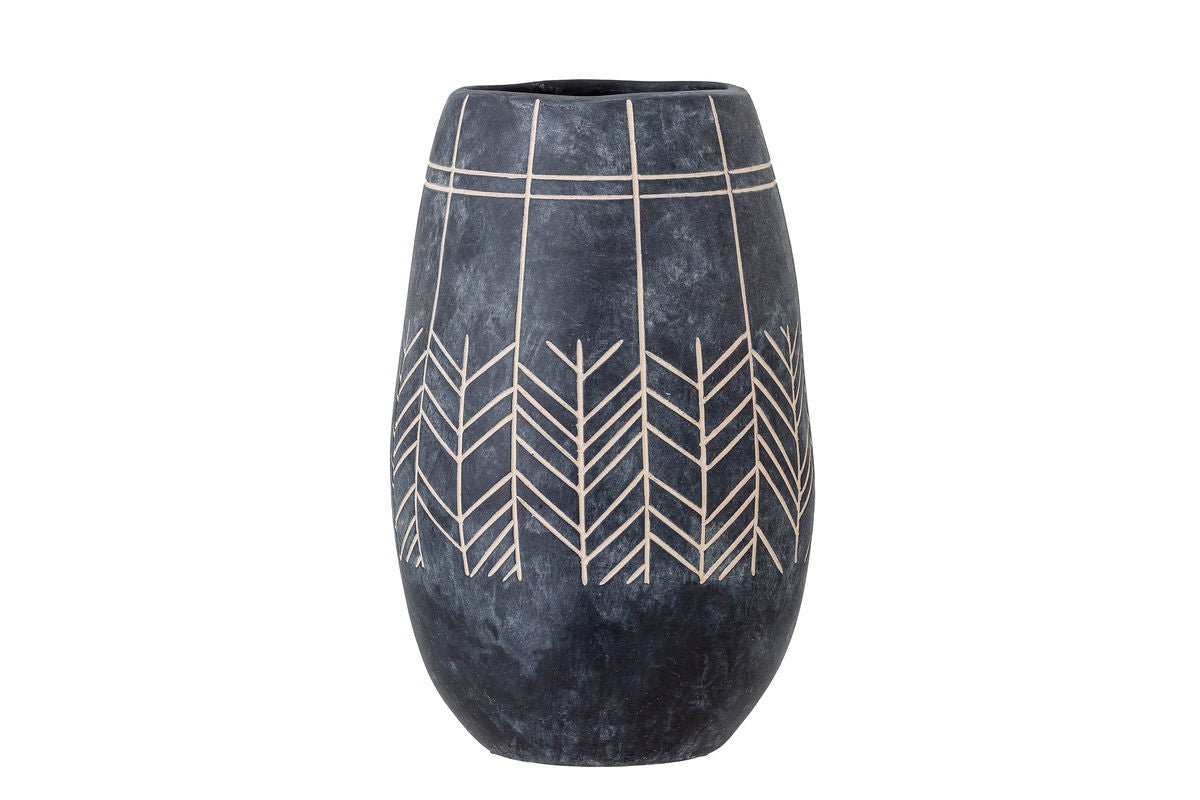 Vase "Sorell" - braune Keramikvase