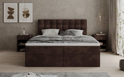 Boxspringbett Como in Cord mit Stauraum