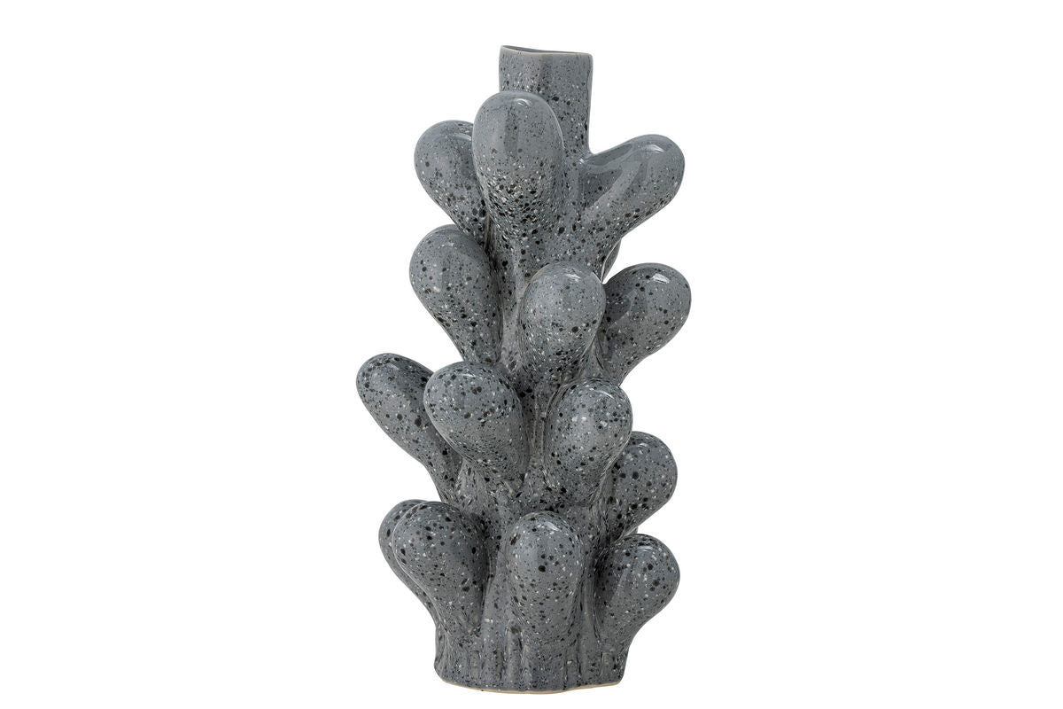 Luxusbetten24 Corale Cliff Keramik Vase Grau