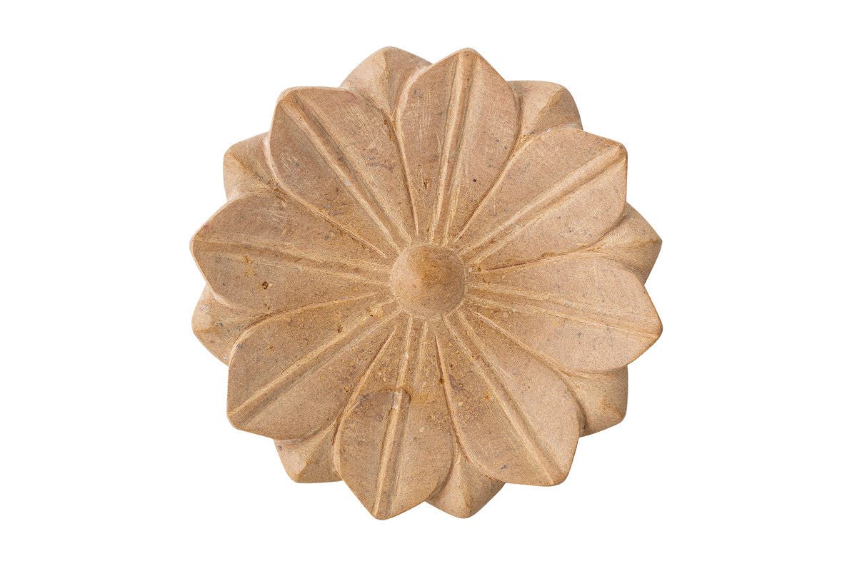 Luxusbetten24 Calma Schale Marmor Sandfarbe Elegant Design, Naturton