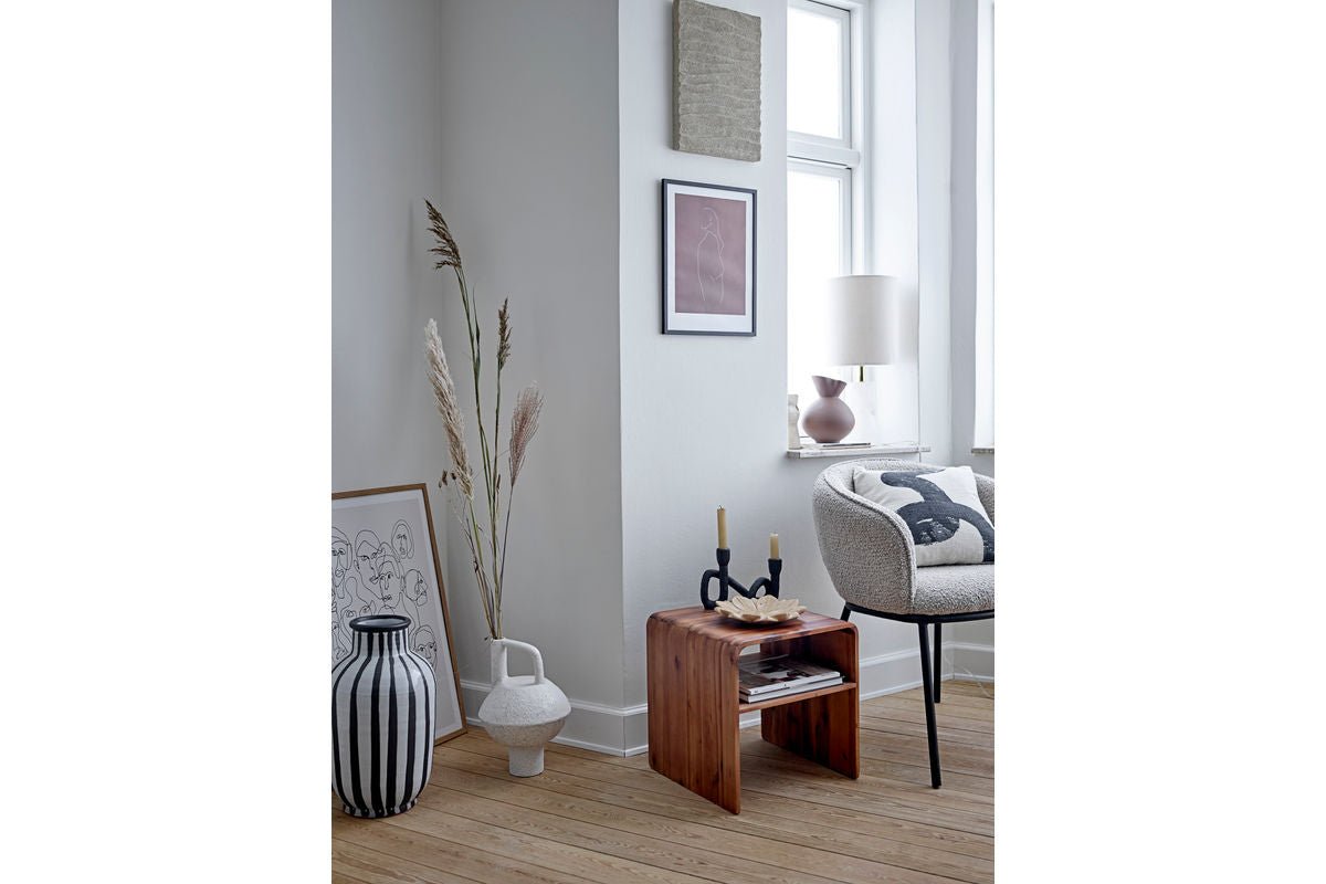 Luxusbetten24 Calma Schale Marmor Sandfarbe Elegant Design, Naturton